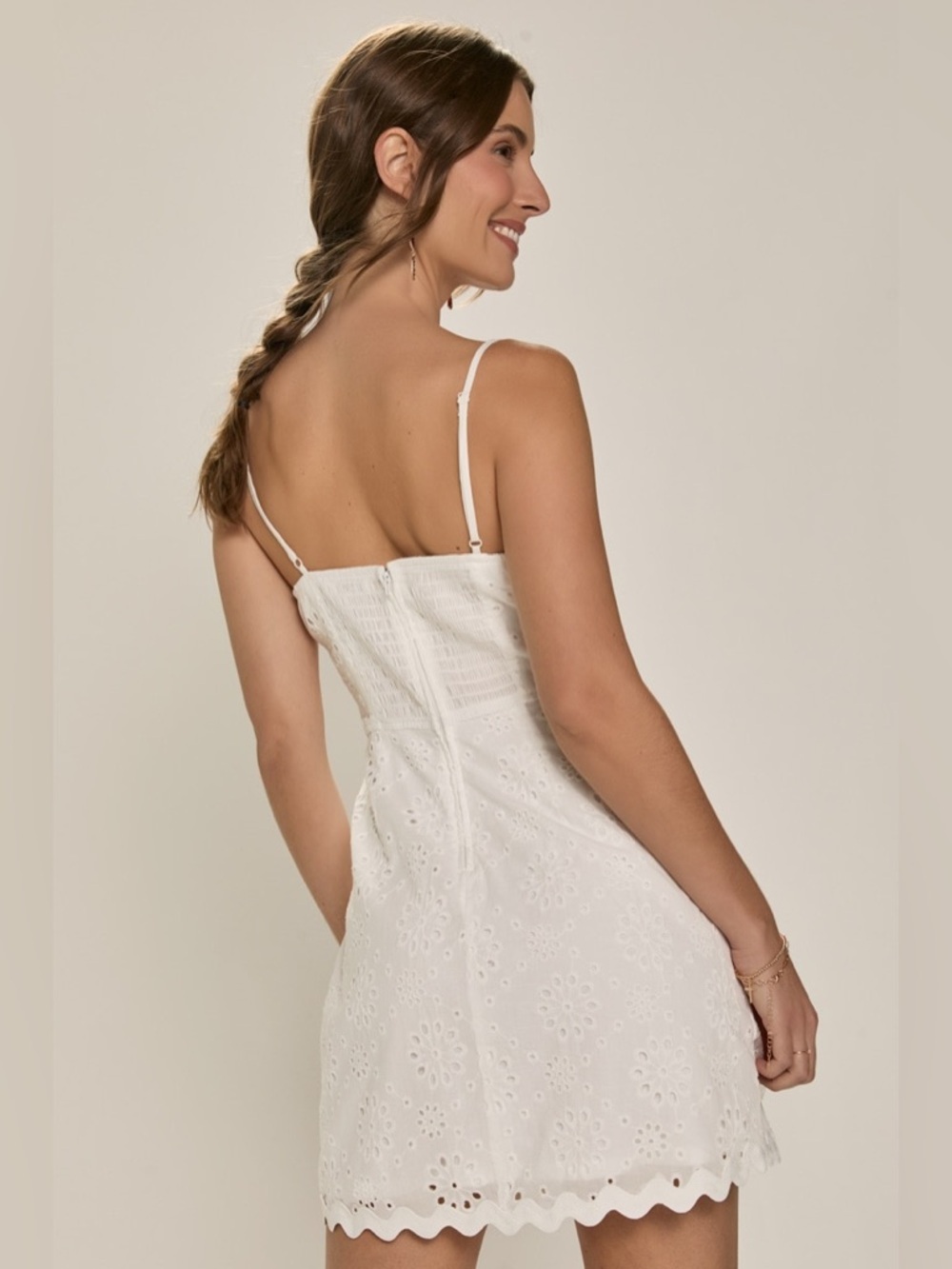 Francesca's Collections Roxanne Ric Rac Eyelet Mini Dress - Picture 2 of 7
